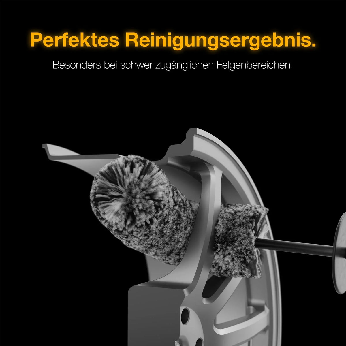 Biegbare Mikrofaser-Felgenbürste